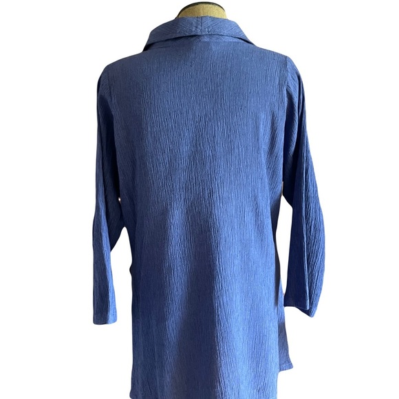 Athleta Mill Valley Clothing Company Blue Button down cardigan /Jacket size med - Picture 3 of 5